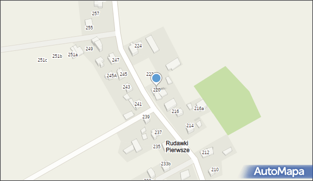 Rudołtowice, Zawadzkiego Aleksandra, gen., 220, mapa Rudołtowice