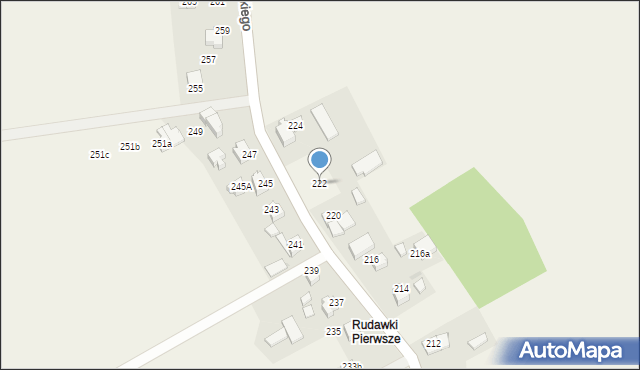 Rudołtowice, Zawadzkiego Aleksandra, gen., 222, mapa Rudołtowice