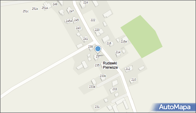 Rudołtowice, Zawadzkiego Aleksandra, gen., 237, mapa Rudołtowice