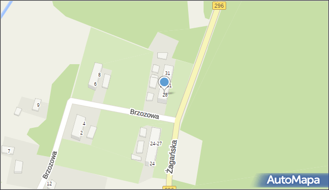 Ruszów, Żagańska, 28, mapa Ruszów