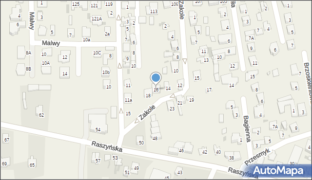 Rybie, Zakole, 16, mapa Rybie