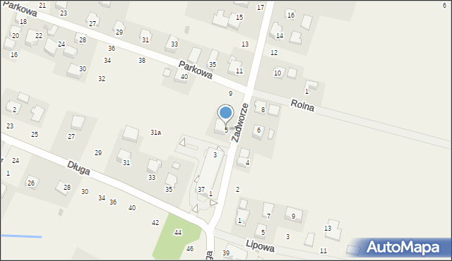 Rybna, Zadworze, 5, mapa Rybna