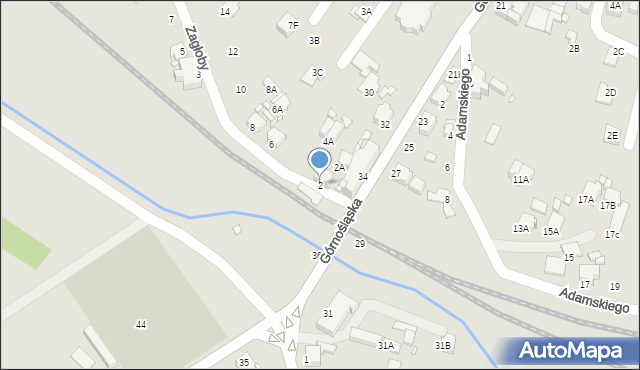 Rybnik, Zagłoby Jana Onufrego, 2, mapa Rybnika