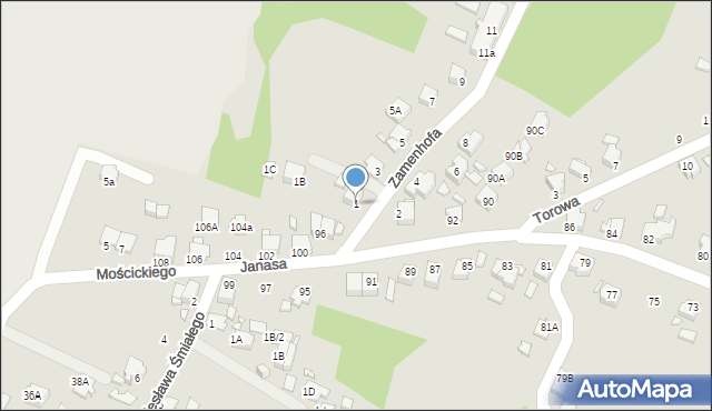 Rybnik, Zamenhofa Ludwika, dr., 1, mapa Rybnika