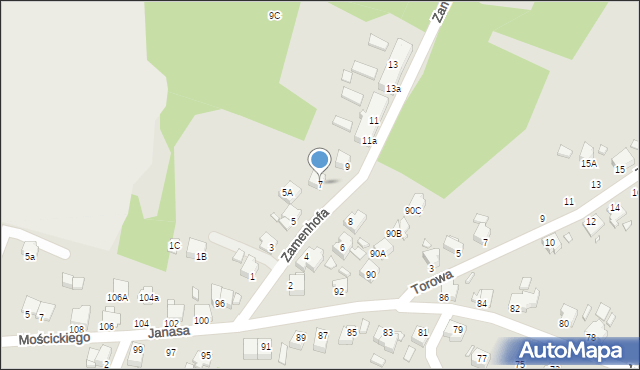 Rybnik, Zamenhofa Ludwika, dr., 7, mapa Rybnika