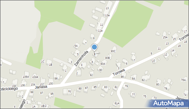 Rybnik, Zamenhofa Ludwika, dr., 8, mapa Rybnika