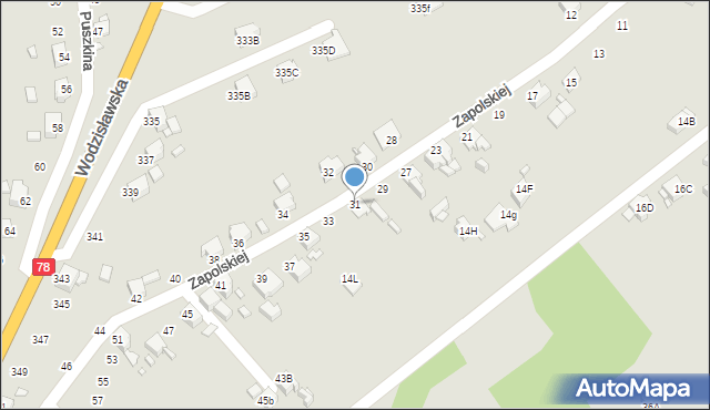 Rybnik, Zapolskiej Gabrieli, 31, mapa Rybnika