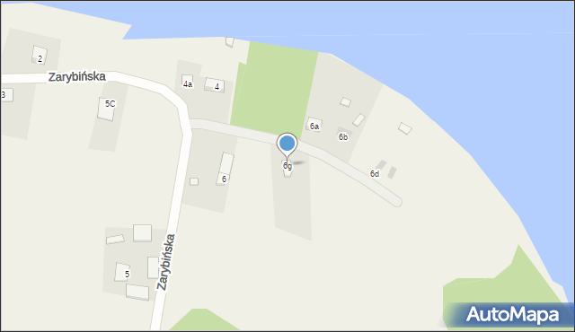 Rybno, Zarybińska, 6g, mapa Rybno