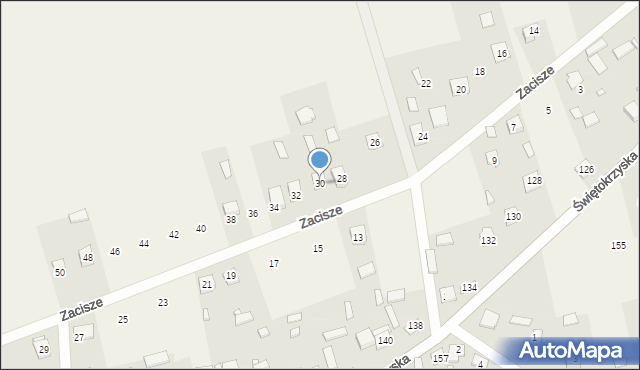Rykoszyn, Zacisze, 30, mapa Rykoszyn