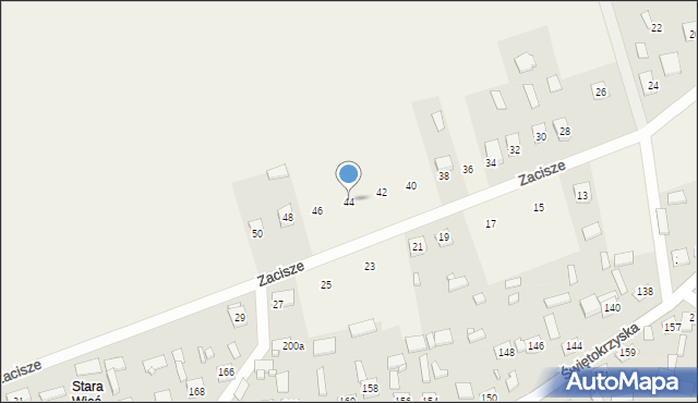 Rykoszyn, Zacisze, 44, mapa Rykoszyn
