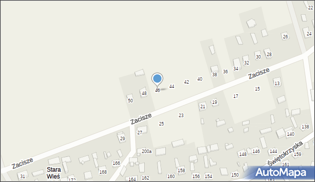 Rykoszyn, Zacisze, 46, mapa Rykoszyn