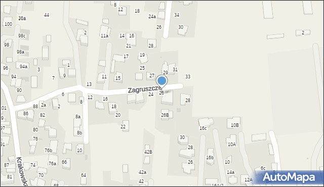 Rząska, Zagruszcze, 26, mapa Rząska