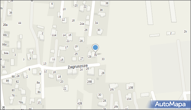 Rząska, Zagruszcze, 31, mapa Rząska