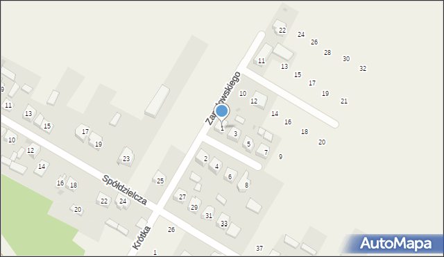 Rzeniszów, Zapałowskiego Stanisława, ks., 1, mapa Rzeniszów