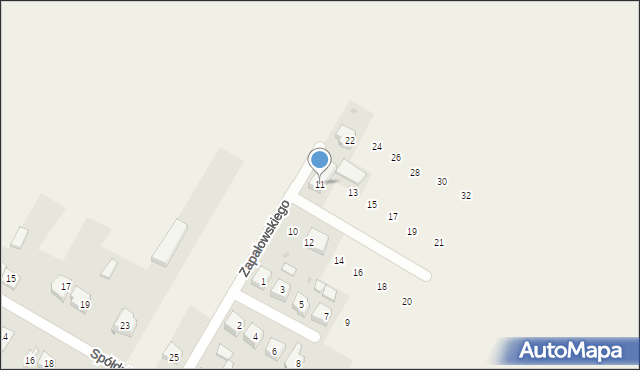 Rzeniszów, Zapałowskiego Stanisława, ks., 11, mapa Rzeniszów