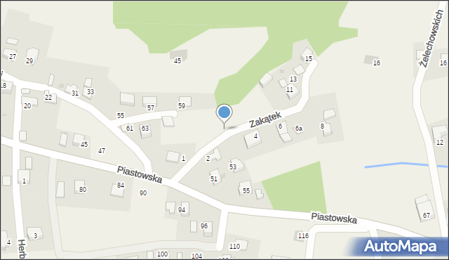 Rzeszotary, Zakątek, 5, mapa Rzeszotary