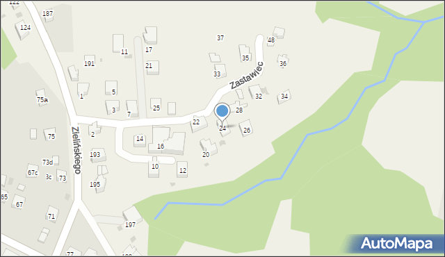 Rzeszotary, Zastawiec, 24, mapa Rzeszotary