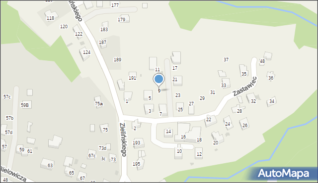 Rzeszotary, Zastawiec, 9, mapa Rzeszotary