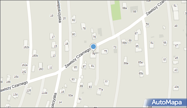 Rzeszów, Zawiszy Czarnego, 79, mapa Rzeszów