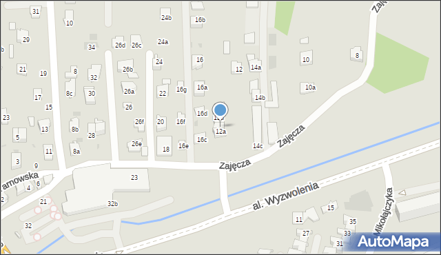 Rzeszów, Zajęcza, 12b, mapa Rzeszów