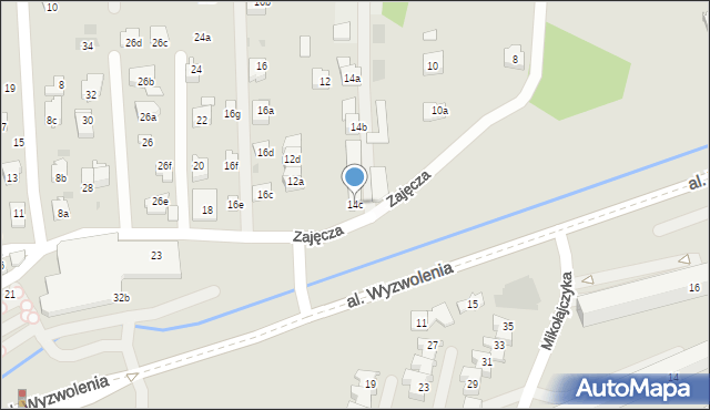 Rzeszów, Zajęcza, 14c, mapa Rzeszów