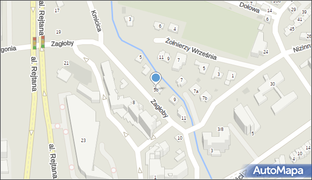 Rzeszów, Zagłoby Jana Onufrego, 5b, mapa Rzeszów