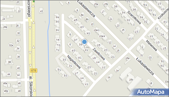 Rzeszów, Zawilcowa, 3/2, mapa Rzeszów