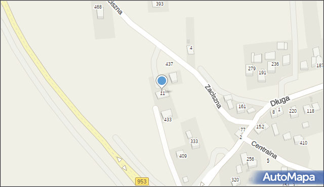 Rzozów, Zaciszna, 17, mapa Rzozów