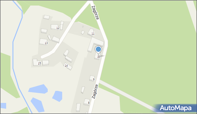 Sądów, Zagórze, 10, mapa Sądów