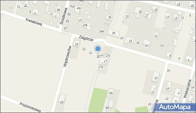 Sadowa, Zagórze, 19, mapa Sadowa