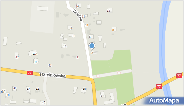 Sandomierz, Zaleśna, 2, mapa Sandomierza