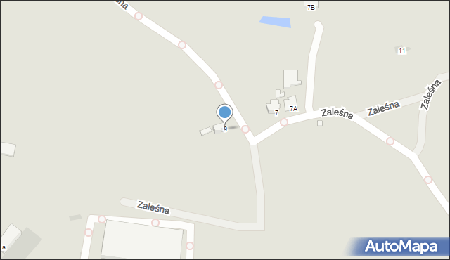 Sandomierz, Zaleśna, 9, mapa Sandomierza