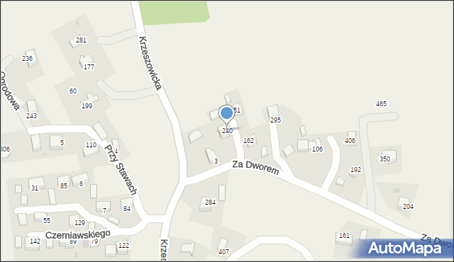 Sanka, Za Dworem, 3, mapa Sanka