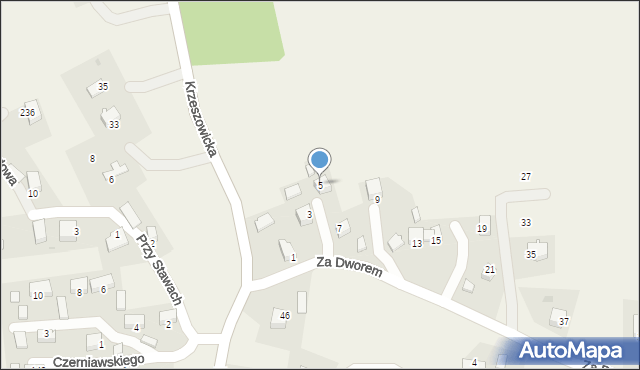 Sanka, Za Dworem, 5, mapa Sanka