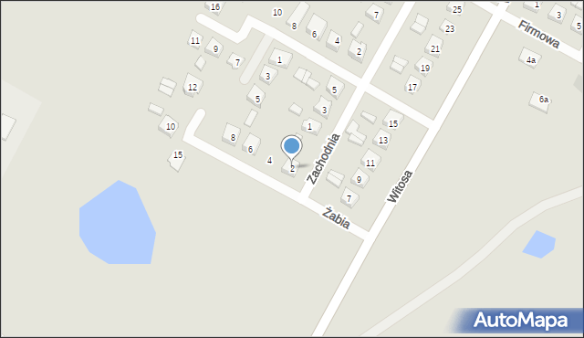 Sanniki, Żabia, 2, mapa Sanniki