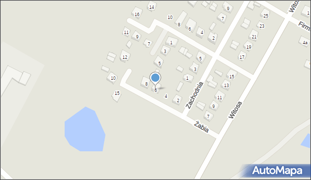 Sanniki, Żabia, 6, mapa Sanniki