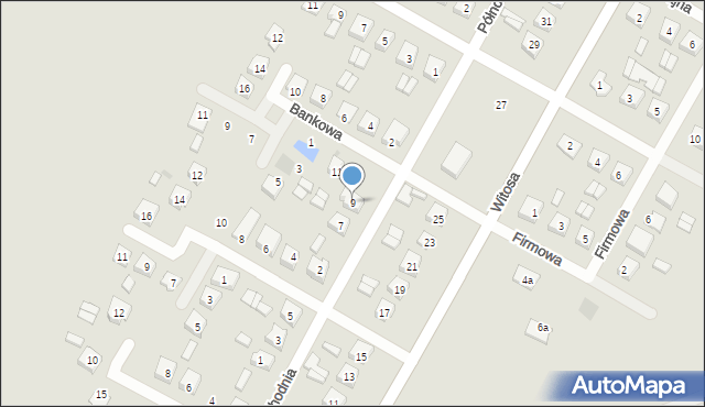 Sanniki, Zachodnia, 9, mapa Sanniki