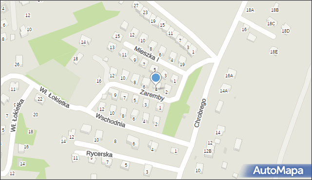 Sanok, Zaremby Mariana, ppor., 4, mapa Sanok
