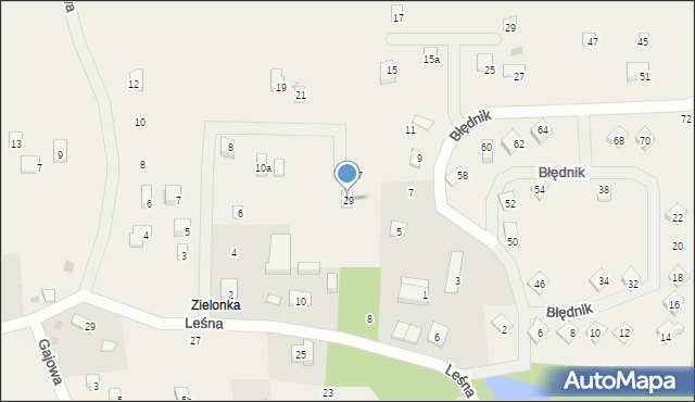 Sasino, Zakątna, 29, mapa Sasino