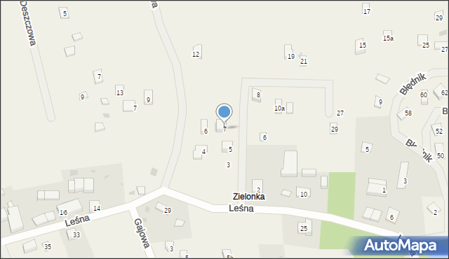 Sasino, Zakątna, 7, mapa Sasino