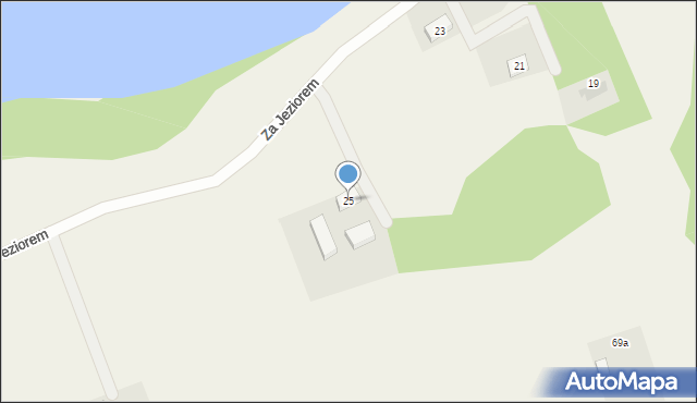Semlin, Za Jeziorem, 25, mapa Semlin