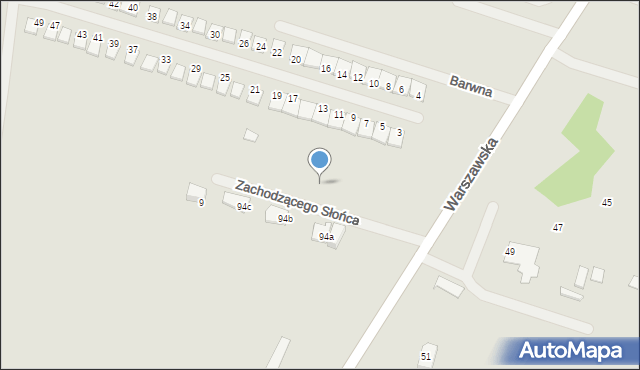 Serock, Zachodzącego Słońca, 2, mapa Serock