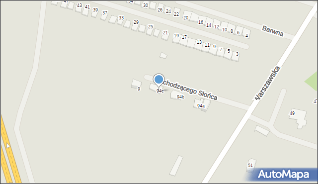 Serock, Zachodzącego Słońca, 7, mapa Serock
