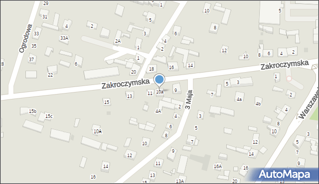 Serock, Zakroczymska, 10a, mapa Serock