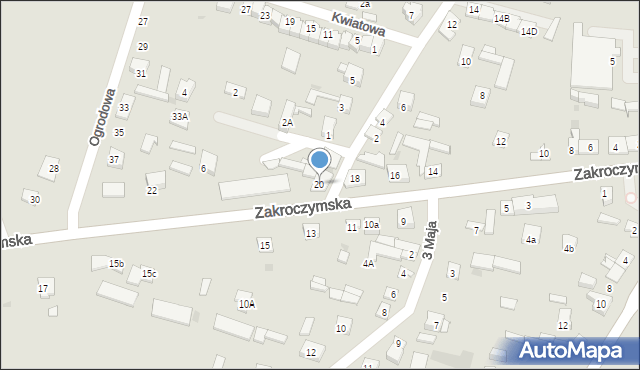 Serock, Zakroczymska, 20, mapa Serock