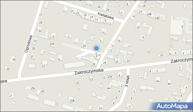 Serock, Zamknięta, 1, mapa Serock