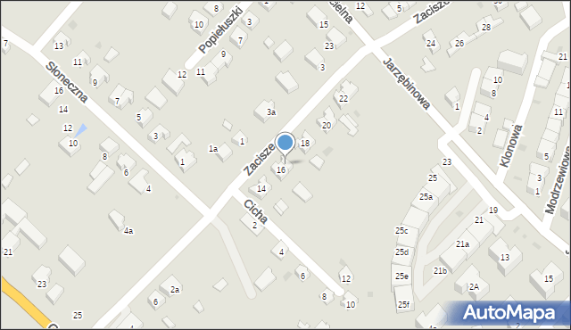 Siechnice, Zacisze, 16a, mapa Siechnice