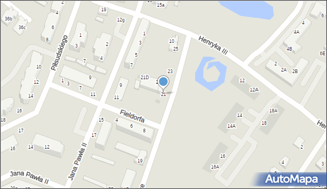 Siechnice, Zacisze, 21, mapa Siechnice