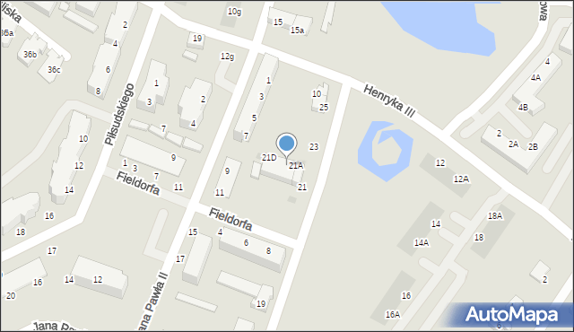 Siechnice, Zacisze, 21B, mapa Siechnice
