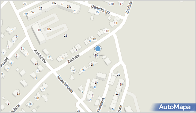 Siechnice, Zacisze, 30/2, mapa Siechnice